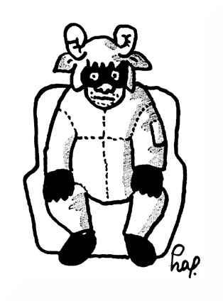 Signed drawing of the Sheep Man